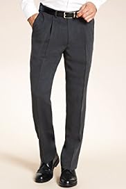 Active Waistband Crease Resistant Single Pleat Donegal Trousers