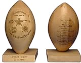 Dallas Cowboys 5/8 Scale Laser Engraved Super Bowl Wood Football