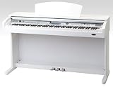 Classic Cantabile DP-400F WH Digitalpiano mit 88 Tasten inkl. Bedienungsanleitung und zwei Kabelklemmen, hochglanz wei&szlig;