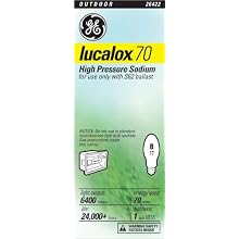 GE Lighting 26422 70-Watt LUCALOX70 HID High Pressure Sodium Medium Base Light Bulb, 1-Pack