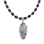 Carolyn Pollack Sterling Amethyst and Blue Lace Agate Silver Lace Gift Pendant Necklace