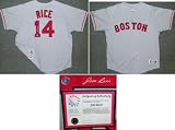 Jim Rice Signed Red Sox Majestic Gray Jersey