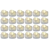 LEDキャンドル PChero　バッテリー付き電子キャンドル、フレームレスティーライト　色：ウォームホワイト「24個」