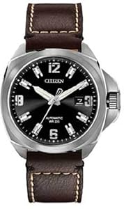 Citizen Men's NB0070-06E Grand Touring Signature Automatic Brown Leather Strap Watch