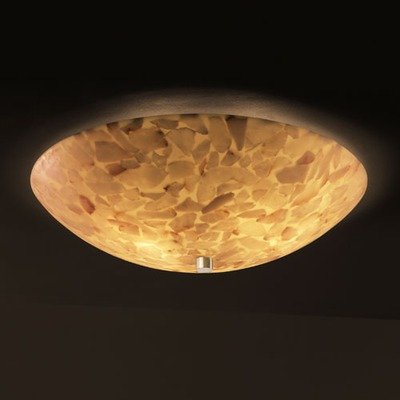 Alabaster Rocks Bowls Six Light Semi Flush Mount Metal Finish: Matte Black, Shade Option: Square Bowl