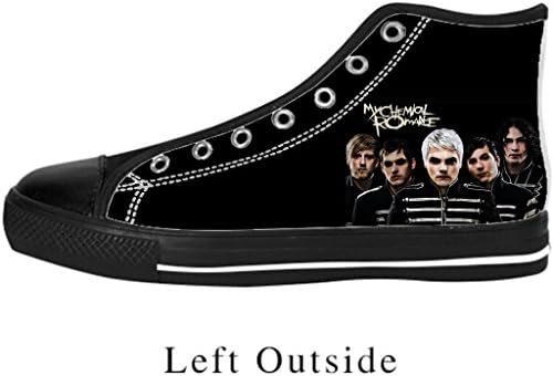 Halocow custom My Chemical Romance Women's Fashion Lace-up High-top Canvas Shoes