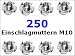 250 Einschlagmuttern Verzinkt M 10 für Klettergriffe bzw. Kletterwand / Boulderwand