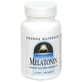 Source Naturals Melatonin, Orange, 2.5 mg, Tablets, 240 tablets