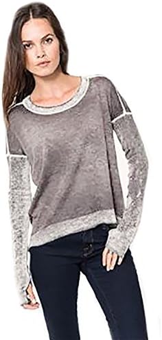 Feel The Piece Miller Long Sleeve Top with Thumbholes One Size Black