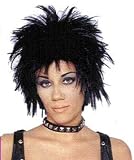 Short Black Unisex Costume Rocker Wig