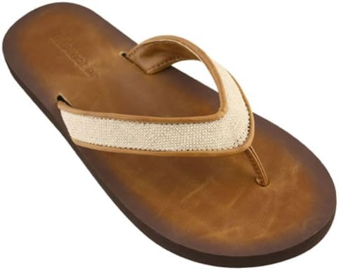 Women's Tidewater Boardwalk Flip Flop Sandals,9 B(M) US,Corolla