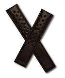 Black Sports perforated leather strap to fit TAG Heuer Carrera models with 19/18 mm straps.