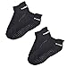 Cosmos® 2 Pair Black Color Silicone Dot Non Slip Cotton Yoga Socks