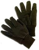 Workforce Industrial Brown Jersey Gloves, Small Size - 12 Per Package
