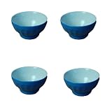 BIA Cordon Bleu Fluted Bowls, Set of 4,  Berry/White