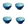 BIA Cordon Bleu Fluted Bowls, Set of 4,  Berry/White