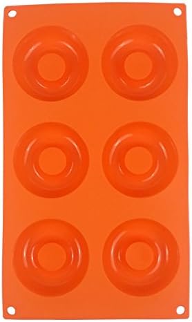 Flexible Silicone Donut Maker Cookware Built to Last Longer Than Any Kitchen Small Appliances - Six Holes For Multiple Amazing Donut Desserts - Non Stick Doughnut Pans For Baking Up to 450 Degrees