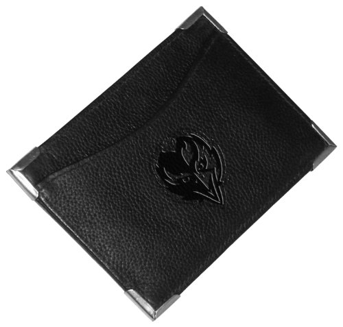 NFL Baltimore Ravens Debossed Black Leather Pocket Jotter