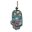 Small Wood Painted Hamsa (HAS- 6) CAT# HAS- 6