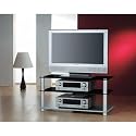 VCM Milano TV-M&ouml;bel Aluminium Schwarzglas