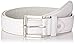 Moda Di Raza - Men's Classic Leather Belt - 1.5 Inch Width - Square Silver Polished Belt Buckle - Formal or Casual Dress Belt - PU Bonded Leather - White X-Large
