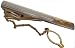 Silver and Gold Tone Rectangular Tie Bar /Clip with Crystal Accent