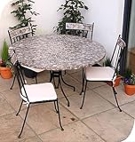 Review alfresia  / 100cm Round Mosaic Table with 'Speckled Hen' Glaze Tiles and 4 Co-ordinating Chairs