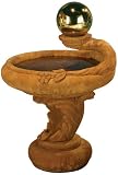 Gazing Globe Birdbath Ensemble Garden Accent