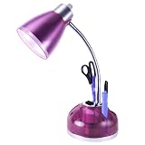 Juicy Organizer Desk Lamp with Charging Outlet - Pink