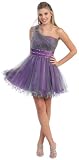 One Shoulder Cocktail Party Junior Prom Dress #2810