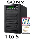 Dvd/cd Lightscribe Duplicator Built-in 24x High Speed Burner 1 to 5 Target Disc Duplication Tower + USB 2.0 Connection (Standalone Audio Video Copy Tower, Disc Duplication) By: Bestduplicator