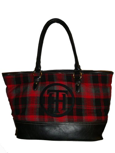 Womens Tommy Hilfiger Tote (Red Plaid/Black)