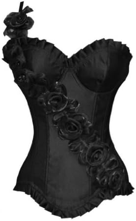 Camellias Women's Sexy Lace Up Corset Top Bustier Body Shape Corset Bustier, Size S