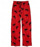 Hatley Moose On Red Men's Flannel Pajama Bottoms