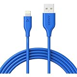 Anker PowerLine 6ft Apple MFi Certified Lightning to USB Cable Sturdy Charging Cord for iPhone 5/5s/5c 6/6s Plus, iPad mini/Air/Pro iPod touch (Blue)