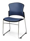 OFM 310-VAM-605-NAVY MultiUse 4 Vinyl Seat and Back Stacker Chairs - Navy