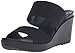 crocs Women's Leigh II 2-Strap Wedge, Black/Black, 9 M US