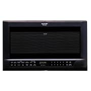 Sharp R-1210 1-1/2-Cubic-Foot 1100-Watt Over-the-Counter Microwave, Black