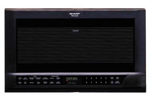 Sharp R-1210 1-1/2-Cubic-Foot 1100-Watt Over-the-Counter Microwave, Black