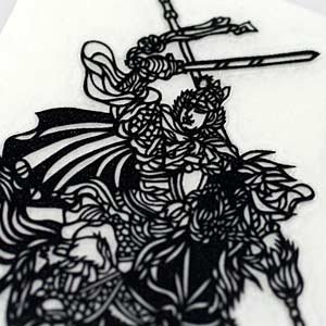 映画「レッドクリフ」で大人気！　彩蒔絵シール　三国志蒔絵　趙雲（ちょううん）　黒（ブラック）
