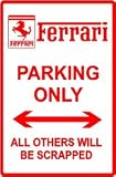 FERRARI PARKING classic race luxury sign NEW