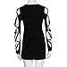 Sunward(TM) Fashion Women Club Sexy Hollow Sleeve Blouse (XLarge, Black)