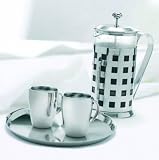 Rio 8 cup Gift Set with 2 Double Wall Mugs & Tray