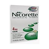 Nicorette 4mg 170 pc. mint flavored gum stop smoking aid