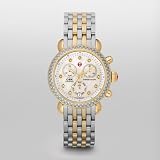 MICHELE CSX-36 Day Two Tone Diamond, Diamond Dial Two Tone Bracelet