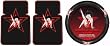 Betty Boop Star 3pc Combo Set Front Floor Mats & Steering Wheel Cover Plus Bonus Matching Decal
