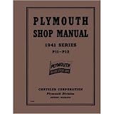 1941 PLYMOUTH P11 P12 Shop Service Repair Manual Book by Plymouth