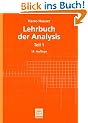 Lehrbuch der Analysis. Teil 1