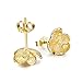 Precious Time Jewelry Jasmine Flower 925 Sterling Silver Stud Earrings for Women