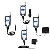 Road Warrior Kit for the Nextel i760 includes a Car & Wall Charger AND USB cable AND Battery Extender - Gomadic Brand w/ TipExchange Technology